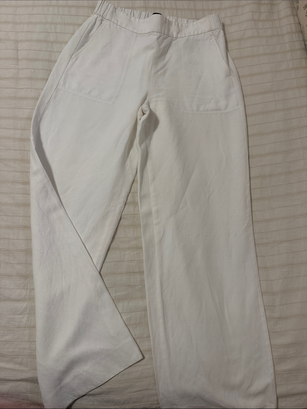 Banana Republic White - wide leg pants.